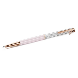 Swarovski Crystalline Ballpoint Pen Infinity, Pink Lacquered, Rose Gold Tone