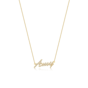 18k Yellow Gold Plated Luxe Name Necklace SN020G