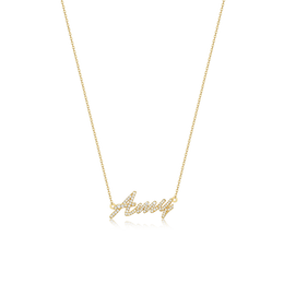 Yellow Gold Plated Luxe Name Necklace SN020G