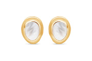 Casablanca Gold Plated Mother Of Pearl Earrings
