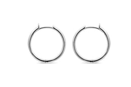 White Gold Hoop Earrings