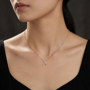 Sterling Silver Rhodium Plated Initial Necklace AW24N006R