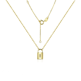 Casablanca Gold Tone Sterling Silver Lock Necklace