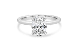 1.56CT Lab Grown White Gold Oval Solitaire Engagement Ring