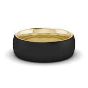 Bogart's Black Matte & Yellow Gold Tungsten Men's 8MM Wedding Band