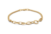 Yellow Plated Infinity Bracelet 7.5 Inch