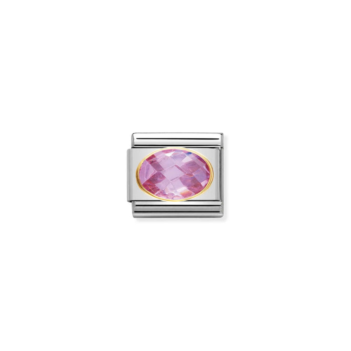 Nomination Italy Classic Link Cubic Pink Stone Charm