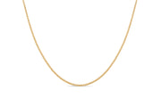 Yellow Gold Plated Sterling Silver 1.1MM Box Chain