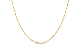 Yellow Gold Plated Sterling Silver 1.1MM Box Chain