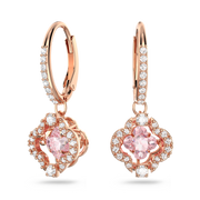 Swarovski Sparkling Rose Tone Drop Earrings