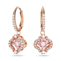 Swarovski Sparkling Rose Tone Drop Earrings