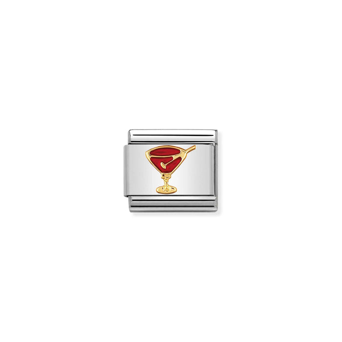 Nomination Italy Classic Link Red Cocktail Glass Charm