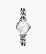 Fossil Women's Carlie Silver-Tone Stainless Steel Watch