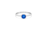 Casablanca Sapphire Crystal Round Bezel Ring
