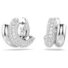 Swarovski Dextera Hoop Silver Tone Earrings