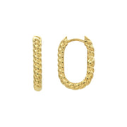Casablanca Yellow Gold Plated Twist U-Hoop Earrings
