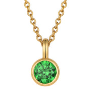 Casablanca Sterling Silver Bezel-Set CZ Birthstone Pendant Necklace