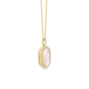 18K Yellow Gold Plated Pearl Glow Secret Locket SN012