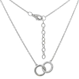 Casablanca Sterling Silver Double Circle Necklace