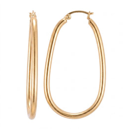 Casablanca Yellow Gold Plated Hoop Earrings