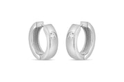 Casablanca Single CZ Hoop Earrings