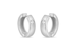 Casablanca Single CZ Hoop Earrings