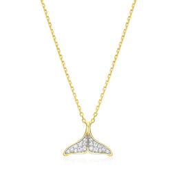 Monte Luna Gold Plated Whale Tail Necklace