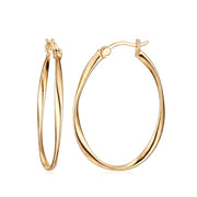 Casablanca Yellow Gold Plated Hoop Earrings