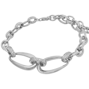 Casablanca Sterling Silver Chunky Link Bracelet 8.5 Inch