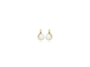 Casablanca Yellow Gold & Pearl Stud Earrings