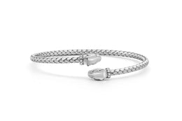 Casablanca Italian Sterling Silver Panther Bangle