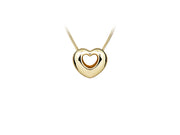 Casablanca Yellow Gold Plated Puffed Heart Necklace