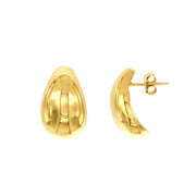 Casablanca Yellow Gold Plated Dome Earrings