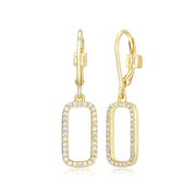 Elle Yellow Gold Plated Allure CZ Drop Earrings