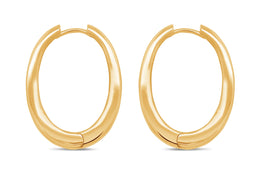 Casablanca 6MM Yellow Gold-Tone Sterling Silver Hoop Earrings