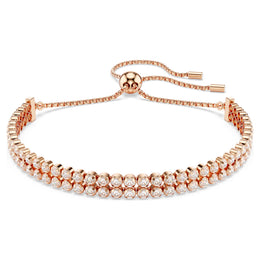 Swarovski Matrix Crystal Bracelet: Rose Tone