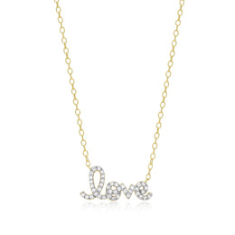 Monte Luna Gold Plated Sterling Silver Love Necklace