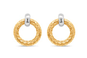 Casablanca Gold Plated Patterned Earrings