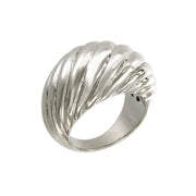Casablanca Silver Crossiant Dome Ring