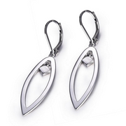 Elle Sterling Silver Lever Back Drop Earrings