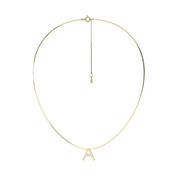 Yellow Gold Plated Initial Necklace AW24N006G