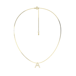 Yellow Gold Plated Initial Necklace AW24N006G