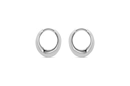 White Gold Hoop Earrings
