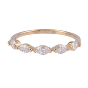 .50CTW Lab Grown Diamond Marquise Cut Wedding Band