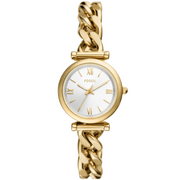 Fossil Women's Charlie Yellow Gold Tone White Dial Watch