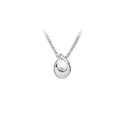 Casablanca Sterling Silver CZ Pearl Necklace