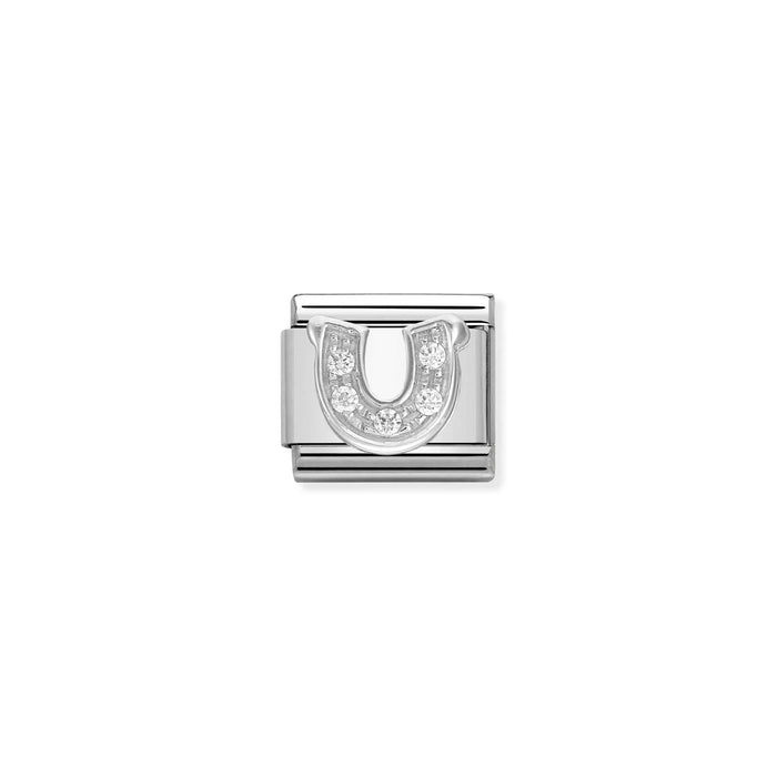 Nomination Italy Classic Link CZ Horseshoe Charm