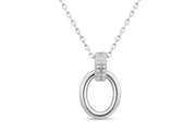 Casablanca Sterling Silver Circle Necklace