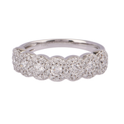14kt White Gold 1.00ct Lab Grown Diamond Halo Band