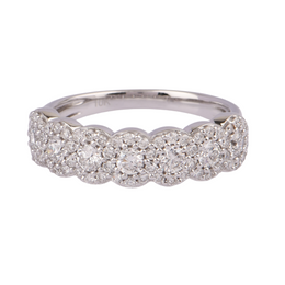 14kt White Gold 1.00ct Lab Grown Diamond Halo Band